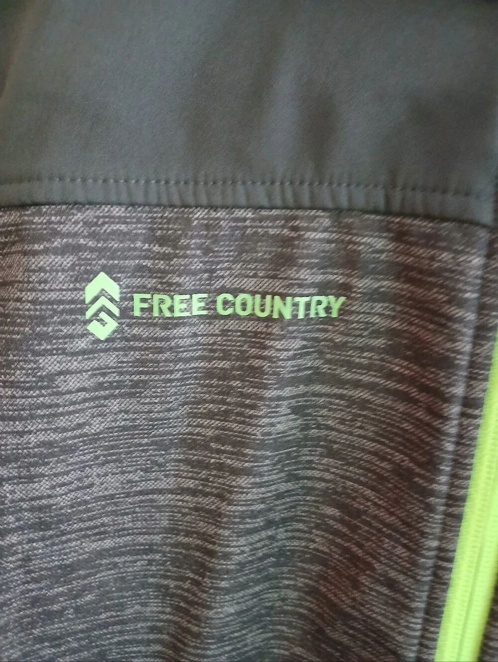 Free Country Black Jacket with Neon Green Accents